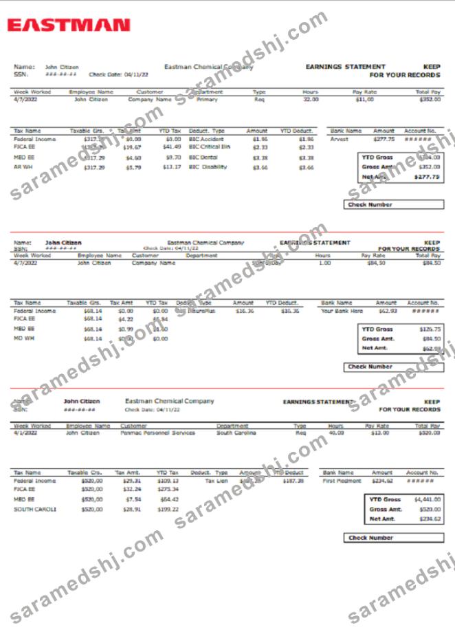 USA chemical industry earning statement